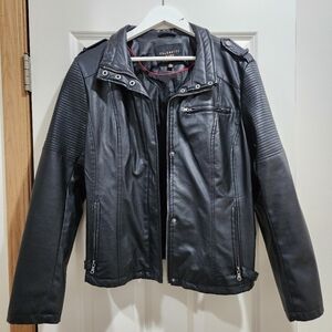Celebrity Pink Black Leather Jacket